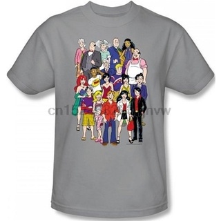 เสื้อยืดผ้าฝ้าย เสื้อยืด พิมพ์ลายการ์ตูน Archie Cast สําหรับผู้ชาย