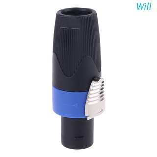 Will อะแดปเตอร์เชื่อมต่อสายเคเบิล สําหรับ NEUTRIK Type NL4FX Speakon 4Pole Plug Male