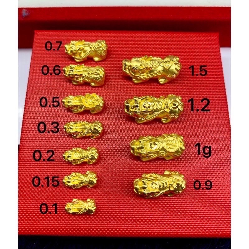 ข้อมือปี่เซียะเรียกทรัพย์หินมงคลแท้+ทองแท้ 99.99% หินแท้น้ำหนัก0.1-0.3ปลุกเสกแล้วทุกเส้นมีใบรับประกันส่งพร้อมกล่อง(B051)