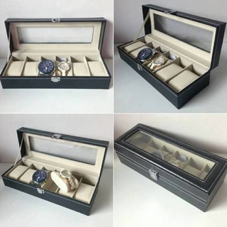 กล่องใส่นาฬิกา 6 ช่อง (สีดำ) ::: Watch Box / Watch Cases