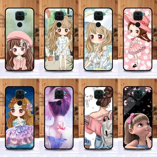 เคส Xiaomi Redmi Note 9 ลายการ์ตูนผู้หญิง ขอบนิ่มหลังแข็ง เคสมือถือ เคสโทรศัพท์ Case เคส TPU ขอบนิ่มหลังแข็ง