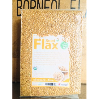 เมล็ดแฟลกซ์สีทอง Flax Seed Organic ขนาด 450 กรัม