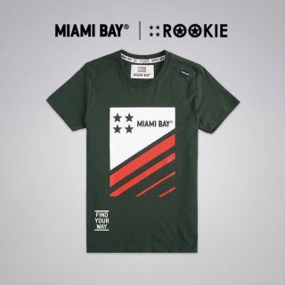 Miami Bay เสื้อยืด รุ่น Rookie สีเขียวเข้ม