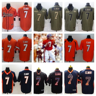 Nfl Denver Broncos John Albert Elway Jr. เสื้อกันหนาว แขนสั้น ลําลอง สไตล์สปอร์ต