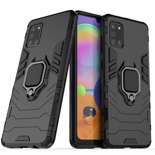 เคส Samsung Galaxy A31 ฮาร์ดเคสกันกระแทกเคสโทรศัพท์ Hybrid Armor Shockproof Ring Case Samsung A31 GalaxyA31 Cover Stand