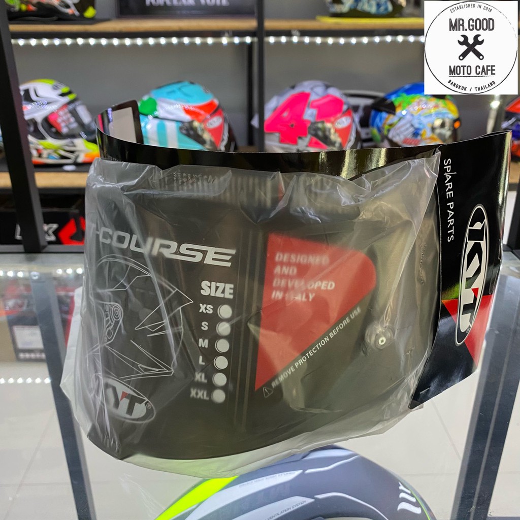 ชิวหมวกกันน็อค KYT ใส่รุ่น TT COURSE สี DARK SMOKE