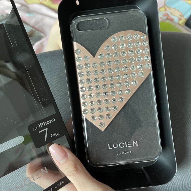 Lucien case for iphone 7 plus! รุ่น L’Amour play chrome white/rose gold เพชรครบทุกเม็ด ส่งต่อถูกๆ (จ