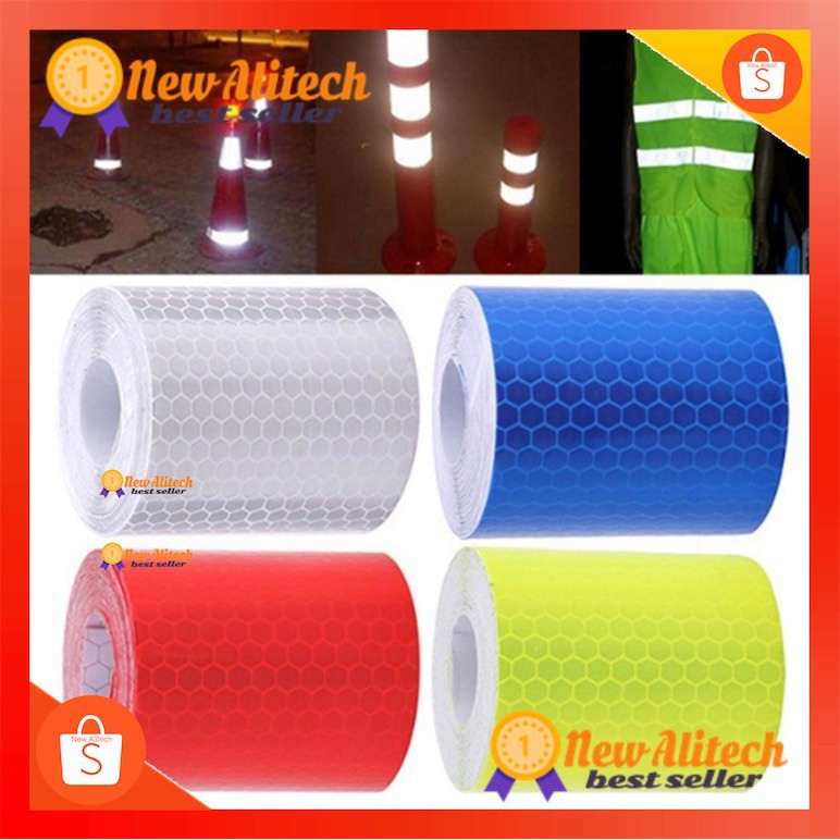 New Alitech 6JG PVC สติ๊กเกอร์สะท้อนแสงติดรถยนต์ 3 เมตร x 5 ซม.