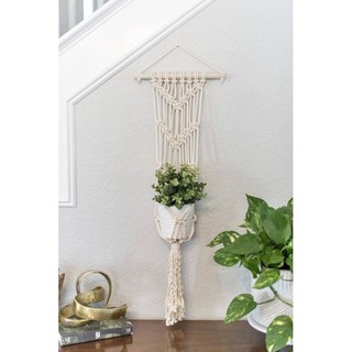 Macrame wall plant​ hanger มาคราเม่แขวนผนัง ใส่กระถางต้นไม้ได้