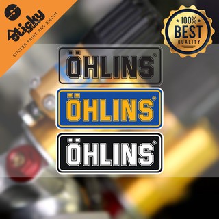 สติ๊กเกอร์ลาย OHLINS ขายเป็นคู่ สติ๊กเกอร์ติดได้ทุกที่