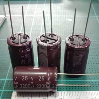 (ใส่โค้ดPEPE333 ลดเพิ่ม 15%)2200UF 25V ELNA แท้-ใหม่คุณภาพเต็ม100% ขนาด16x26mm แพ็ค 10 ตัว