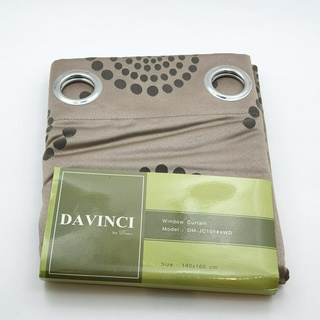 Davinci ผ้าม่านหน้าต่าง  ขนาด 140x160   DM-JC101#4WD สีน้ำตาลทอง