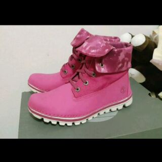 Boot timberlands สีชมพู