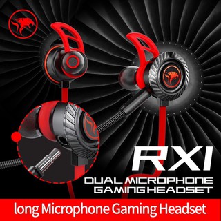 หูฟังเกมมิ่ง Mowi Rx1 แยกเสียง ใมค์ถอดได้ Plextone Gaming earbuds