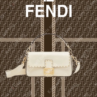 FENDI/ Baguette กระเป๋าถือ สีขาวพิเศษ