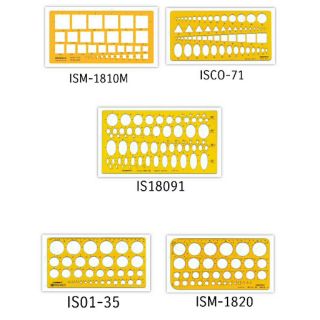 ราคาISOMARS แผ่นเพลท วงกลม , วงรี ดรออิ้ง , 34 SQUARES