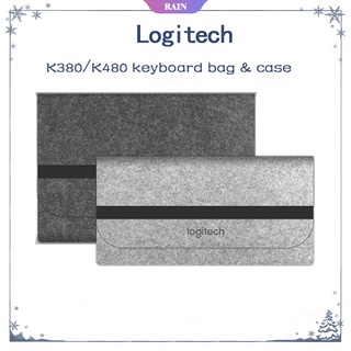 Logitech K380 K480 K580 K780 กระเป๋าเก็บคีย์บอร์ด กันฝุ่น สีเทาเข้ม อ่อน เรียบง่าย แบบพกพา [RAIN]