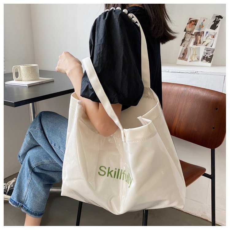 Hotwind​ (พร้อมส่ง) ​กระเป๋า​ผ้าแคนวาสแฟชั่นสไตล์​เกาหลี​สุดฮิต NO.SKILLFULLY