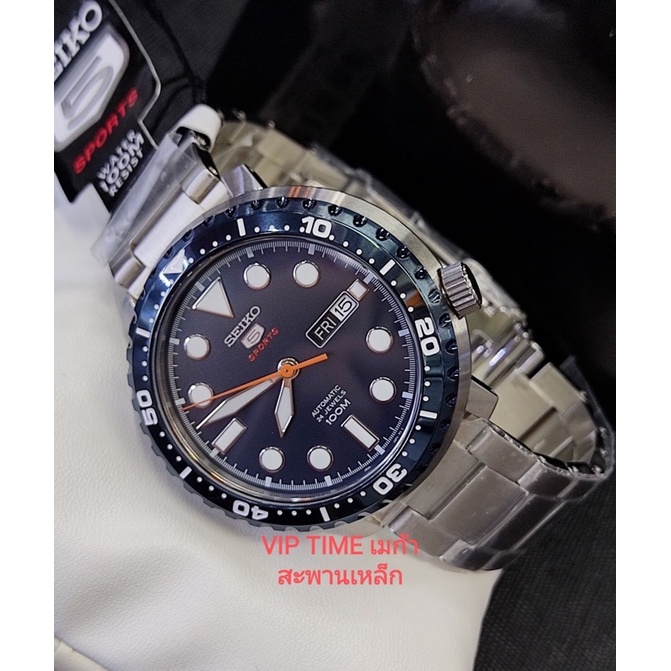 นาฬิกาข้อมือผู้ชาย ไซโก้ ทรง สปอต ระบบออโต้ (Automatic) ตระกูล SEIKO 5 SPORTS รุ่น SRPC63K1 SRPC63K SRPC63
