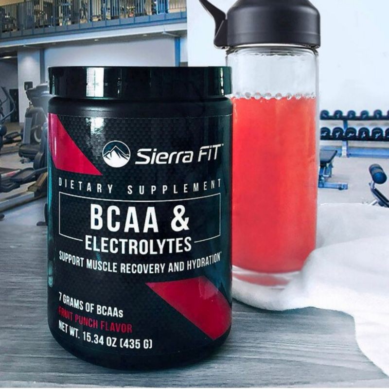 Sierra Fit, BCAA & Electrolytes, 7G BCAAs, Fruit Punch, 15.34 oz (435 g