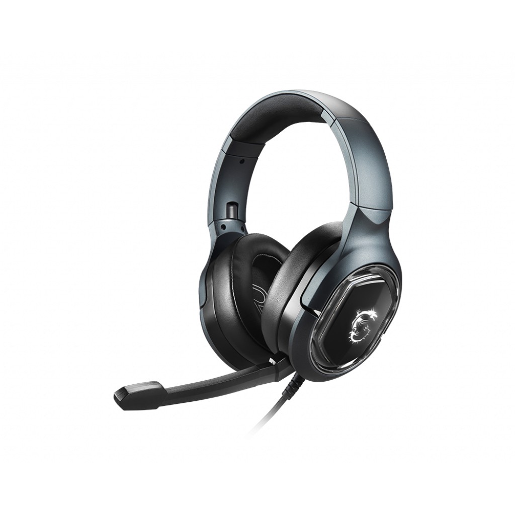 MSI Immerse GH50 7.1 Surround Sound RGB Mystic Light Metal Construction Foldable Headband Design Gaming Headset