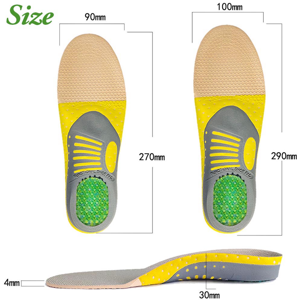 1 คู่กีฬาศัลยกรรมกระดูก Insoles สําหรับเท้าแบน Arch สนับสนุนแทรกใช้สําหรับกีฬาวิ่ง
