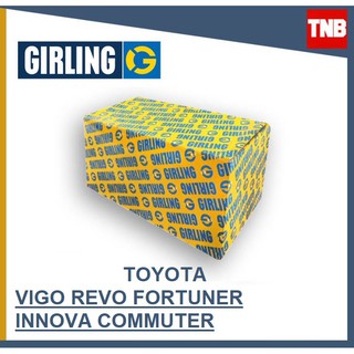 GIRLING ผ้าเบรค TOYOTA VIGO FORTUNER INNOVA REVO COMMUTER วีโก้ อินโนว่า ฟอร์จูนเนอร์ รถตู้ คอมมิวเตอ