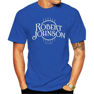 เสื้อยืดลําลอง แขนสั้น คอกลม พิมพ์ลายโลโก้ Robert Johnson สีดํา สําหรับผู้ชาย 2 ชิ้น