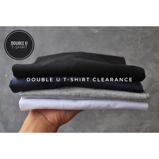 ออกใบกำกับภาษีได้ - เสื้อยืดเด็ก สีพื้นคอกลม - DOUBLE U T-SHIRT