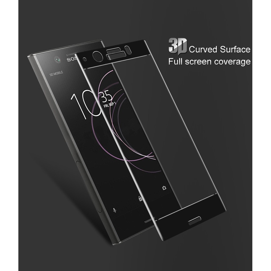 [Sony Xperia XZ1 Compact] ฟิล์มกระจกเต็มจอลงโค้ง 3D Tempered Glass