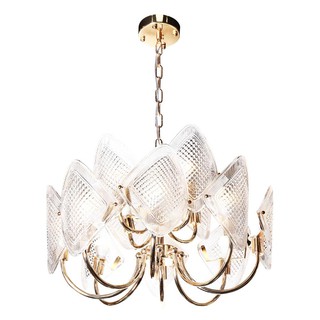 Bouquet lamp CHANDELIER CARINI MD1431-8+4 CLEAR/GOLD 1-LIGHT Interior lamp Light bulb โคมไฟช่อ ไฟช่อ CARINI MD1431-8+4 ส