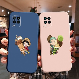 เคสซิลิโคนนิ่ม ขอบตรง ลายไอศกรีม ลูฟี่ สําหรับ Realme C25 C25S C11 C12 C15 C17 7i 7 8 Pro 5 5i 5S 6i C3