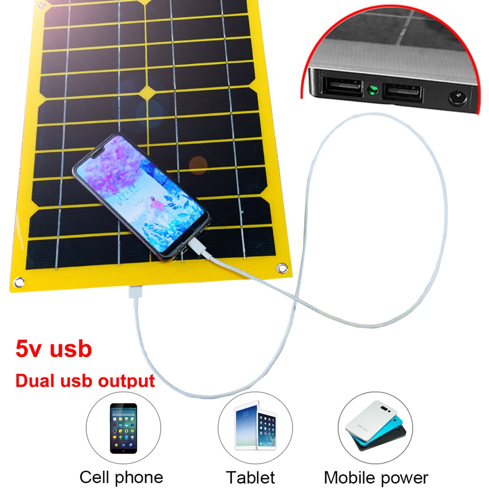 【100w】Promosi Jun Flexible Solar Panel 100w 12v mono portable solar