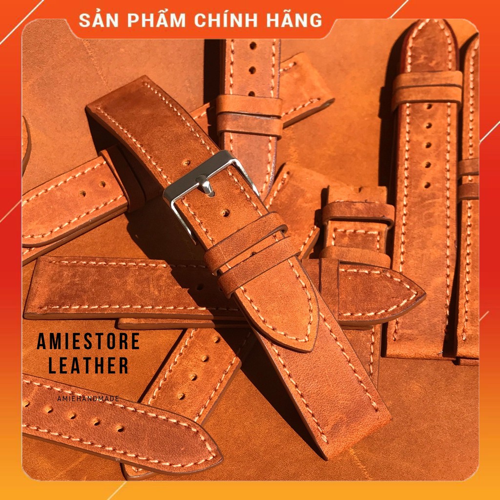 [ Prestige ] สายนาฬิกาหนัง Waxed - สายนาฬิกา 22-20mm - หนัง Amiestore