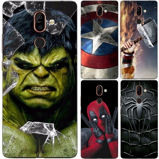 เคสโทรศัพท์ซิลิโคนพิมพ์ลาย Marvel Super Hero สําหรับ Nokia 7 Plus 7plus