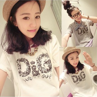 เสื้อยืดคอกลมแขนสั้นแฟชั่น D&amp;Gแฟชั่น