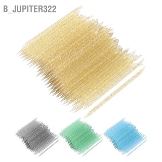 B_jupiter322 100pcs Nail Care Cuticle Pusher Dead Skin Removal Manicure Pedicure Cleaning Sticks