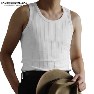 Incerun เสื้อกล้ามลําลอง แขนกุด เข้ารูป จับจีบ ใส่สบาย เหมาะกับฤดูร้อน สําหรับผู้ชาย