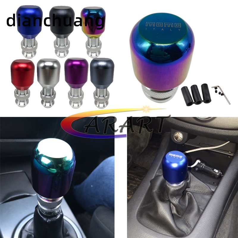 Momo /5 ความเร็วรถแข่ง JDM อลูมิเนียม Shift Knob Universal ปรับเกียร์ Shifter Lever Head