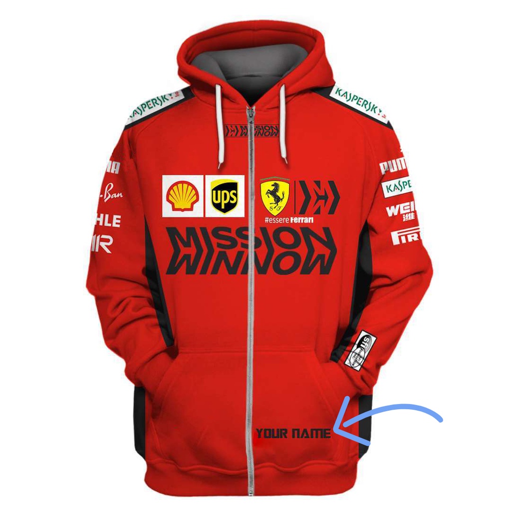 Scuderia Ferrari Hoodie F1 Racing Team Apparel Style 1