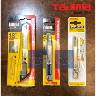 มีดคัตเตอร์ ทาจิม่า 3 แบบ พร้อมใบมีด 3 ใบ  Tajima Cutter 3 Types - LC302, Endura Cutter 9 mm, Endura Cutter 18 mm