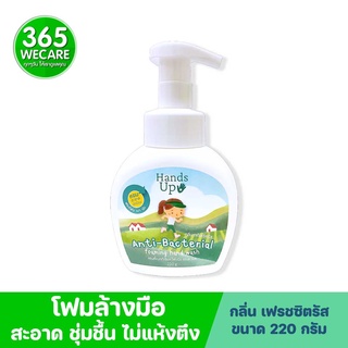 Hands Up Anti-Bacterial Foaming Hand Wash 220g. สบู่โฟมล้างมือ สะอาด ไม่เหนียว ชุ่มชื้น ไม่แห้งตึง 365wecare