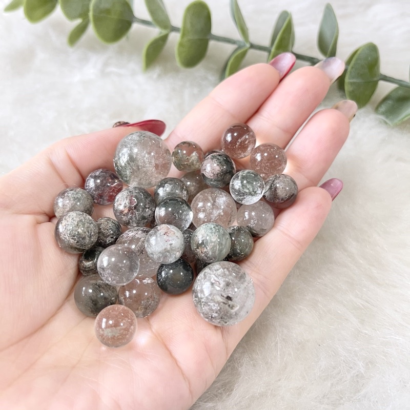[ LovePeaceCrystals] Mini Garden Quartz Viewing Mini Sphere - เพิ่มความมาก / Scenic / Landscape Lodolite