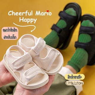 พร้อมส่ง❗️ - รองเท้าแตะ Cheerful Mario ของแท้ รองเท้ารัดส้นสำหรับเด็ก กันลื่น (SKU-2277)