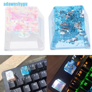 [adawnshygu] ปุ่มกดคีย์บอร์ดเรซิ่น OEM R4 RGB โปร่งแสง แฮนด์เมด 1 ชิ้น