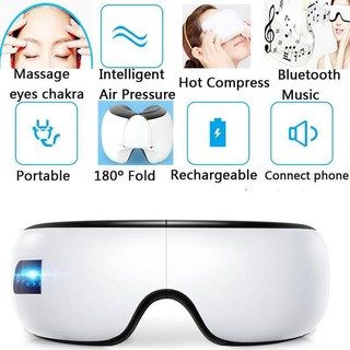 Eye Massage แว่นนวดตา เครื่องนวดตา ผ่อนคลายกล้ามเนื้อบริเวณตา มี Bluetooth นวดด้วยแรงดัน และ นวดด้วยความอุ่น รุ่น