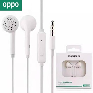 หูฟัง OPPO EARPHONEหูฟังคุณภาพสูง เบสหนักสามารถใช้ได้หลายรุ่น ของแท้100% รับประกัน 1 ปี