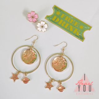 พร้อมส่ง ต่างหูแฟชั่นเกาหลี กาแลกซี่