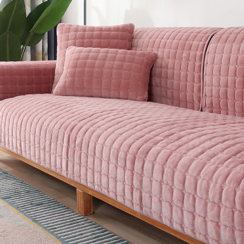 ผ้าคลุมโซฟา ผ้าลูกฟูก กันลื่น เป็นมิตรกับผิวหนัง 1/2/3/4/seater & L shape