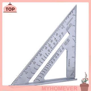 Myhomever ไม้โปรแทรกเตอร์อลูมิเนียมทรงสามเหลี่ยม 7 นิ้ว